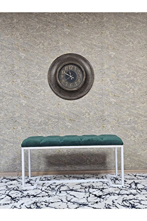 Beyaz Boyalı - L - Ayaklı 100 cm x 38 cm Oturak - Bench - Makyaj Taburesi - Makyaj Oturak Yeşil Renk 100 x 40 Boyut/Ebat