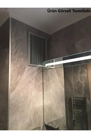 Beyaz 40 x 40 cm Havalandırma Menfezi Banyo Menfezi Wc Baca Kapağı Tuvalet Menfezi Plastik Panjur