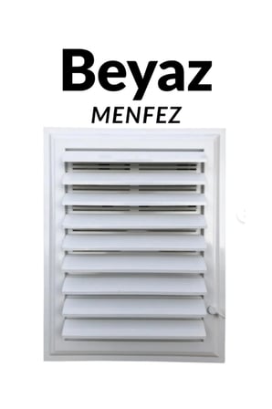 Beyaz 45 x 65 cm Havalandırma Menfezi Banyo Menfezi Wc Baca Kapağı Tuvalet Menfezi Plastik Panjur