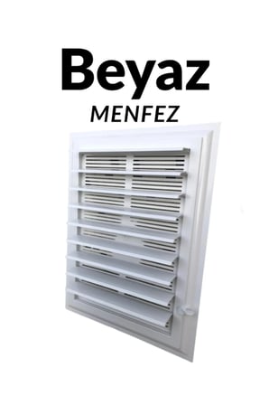 Beyaz 50 x 60 cm Havalandırma Menfezi Banyo Menfezi Wc Baca Kapağı Tuvalet Menfezi Plastik Panjur