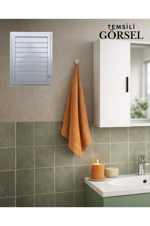 Beyaz 50 x 60 cm Havalandırma Menfezi Banyo Menfezi Wc Baca Kapağı Tuvalet Menfezi Plastik Panjur