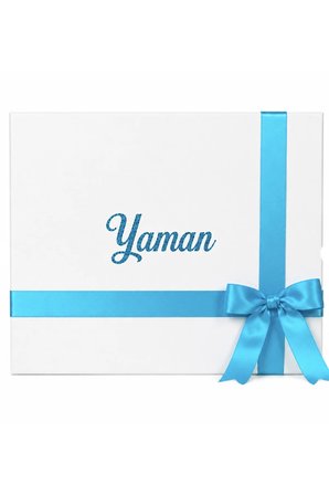 İsme Özel Erkek Bebek Boş Hediye Kutusu - Beyaz Baskılı ve Kurdeleli Kişiselleştirilebilir Kutu - Boş Hediye Kutusu - Baby shower