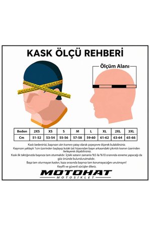 GÜNEŞ VİZÖRLÜ MOTOSİKLET KASKI - MEVZUATA UYGUN