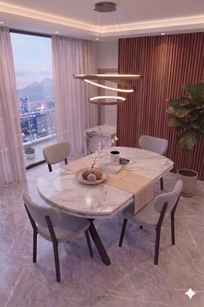 Nova Serisi Modern Yemek Masası Takımı - 4 Kişilik Salon & Mutfak Seti - Renk Seçenekli