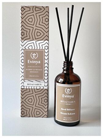 Evinya Bambu Çubuklu Oda Kokusu Beyaz Sabun - 100 ML