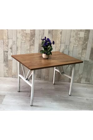 Beyaz Orta Sehpa 70x50 Cm, Oturma Grubu,koltuk Takımı, Çayseti, Bahçe, Balkon,ofis