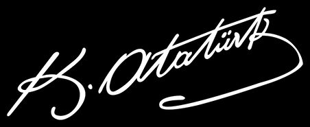 20x8 cm Beyaz Renkli Mustafa Kemal Atatürk İmza Sticker Laptop Kask Araba Motor Defter Sticker