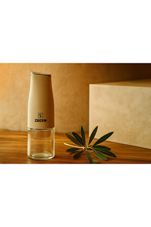 Royal Gross 500 ml Beyaz Cam Yağdanlık – Sızdırmaz Kapaklı Şık Yağ ve Sirke Şişesi