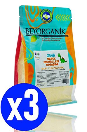 Organik Bebek Muhallebisi Yulaflı  200gr 3 Adet