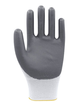 Beybi Polyester-Nitril İş Eldiveni PN72 No: 10 GRİ - 3 Çift