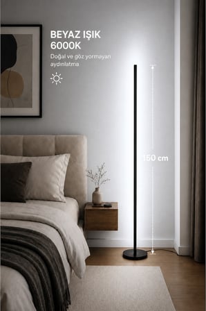 LUMINA Orjinal Beyaz 6000K Kumandalı Lambader 150 CM