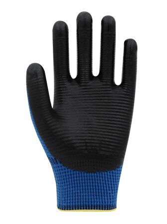 Beybi Polyester-Nitril İş Eldiveni PN5 Zebra No: 10 MAVİ - 12 Çift