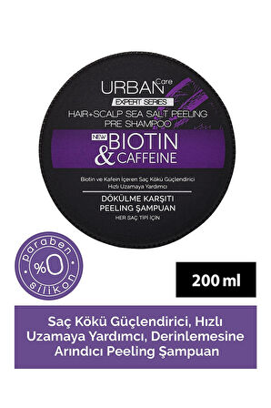 Urban Care Expert Biotin Ve Kafein Dökülme Karşıtı Arındırıcı Peeling Şampuan-vegan-200 ml *4 adet