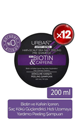 URBAN CARE EXPERT BİOTİN KAFEİN 12X200 GR PEELİNG ŞAMPUAN