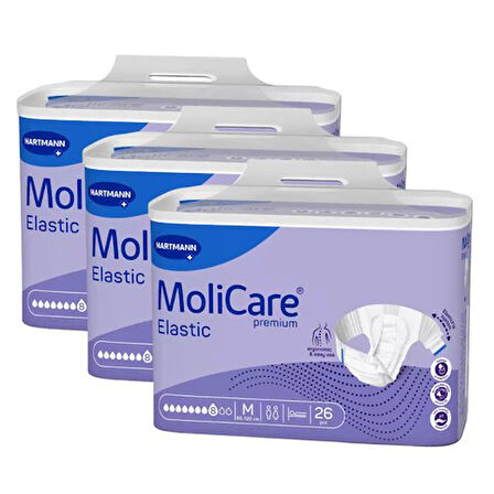 MOLİCARE 8 DAMLA 2356 GR EMİŞ KAPASİTELİ BELBANTLI HASTA BEZİ SMALL 26* 3 PAKET