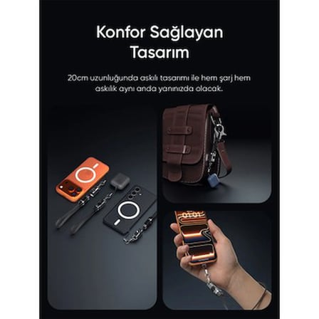 Örgülü Metal Başlıklı 60W Şarj Kablosu - 20 cm Type-C Bağlantı