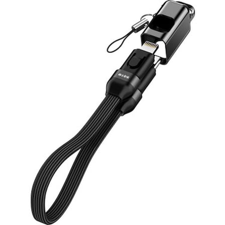 S-link Armor CL-020 30W 20 cm Type-C to Lightning PD Örgülü Metal Başlıklı Siyah Hızlı Şarj