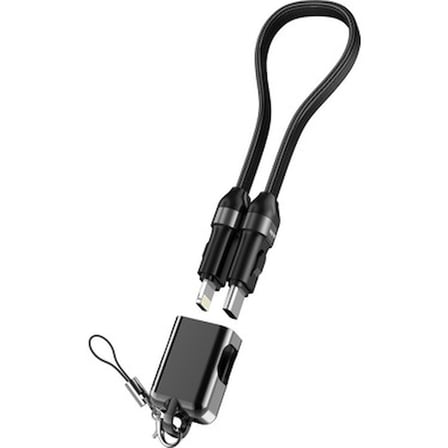 S-link Armor CL-020 30W 20 cm Type-C to Lightning PD Örgülü Metal Başlıklı Siyah Hızlı Şarj
