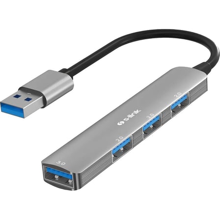 Metal USB Hub, 3x USB 2.0 ve 1x USB 3.0 Portu