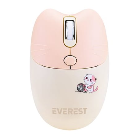 Everest KM-6283 CATTY Renkli Tuşlu Sarı Kablosuz Q Multimedia Klavye + Mouse + Pad