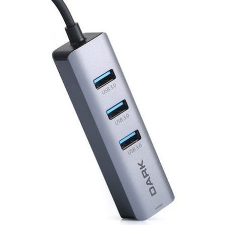 RJ45 Gigabit Ethernet ve 3xUSB 3.0 Hub Çoklayıcı Adaptör