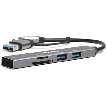 5 Portlu USB-C ve USB-A Dönüştürücü - 3.5mm Audio Çıkışı