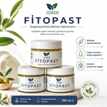 Genixir Fitopast Bitkisel Yağ Karışımı 100 ml – Zenginleştirilmiş Doğal Bakım Macunu