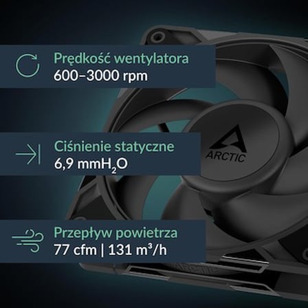 Arctic P12 Pro Pst 120MM 3000RPM 77CFM Yüksek Performans Kasa Fanı