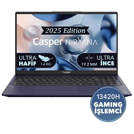 Casper Nirvana X600.1342-BV00P-M-F Intel Core i5-13420H 16GB RAM 500GB NVME SSD Windows 11 Home