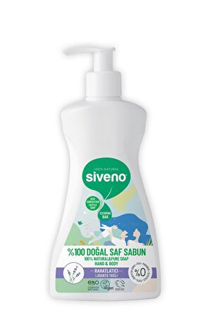Siveno %100 Doğal Sıvı Kastil Sabun Lavanta Yağlı Cildi Rahatlatıcı Nemlendirici Arındırıcı Bitkisel Vegan 300 ml
