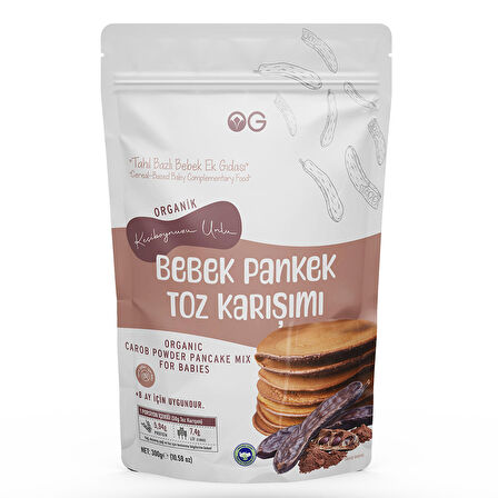 Organik Keçiboynuzu Unlu Bebek Pankek Toz Karışımı 300 Gr +8 Ay
