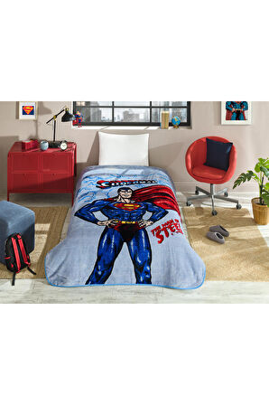 Özdilek Superman Ligting Lisanslı Tek Kişilik Çocuk Battaniyesi 155x215