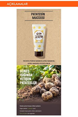 Güneşten Yıpranmış Ciltler İçin Uyku Maskesi 130ml APIEU Mashed Potato Pack