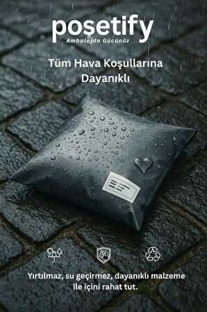 Gri Cepsiz Kargo Poşeti 30x37+5 cm | Yapışkan Bantlı Kargo Zarfı | 25’li E-Ticaret Poşeti