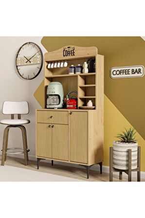 Mezza 5226 SIESTA 90 CM KAHVE KÖŞESİ ÇOK AMAÇLI DOLAP 3 KAPAKLI 1 ÇEKMECELİ KİLER MUTFAK DOLABI SEPETYUNUS