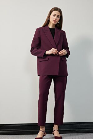 DeFacto Carrot Fit Crop Klasik Kumaş Pantolon Fermuarlı Yüksek Bel Basic Düz Dar Paça C2466AX25SPBR171