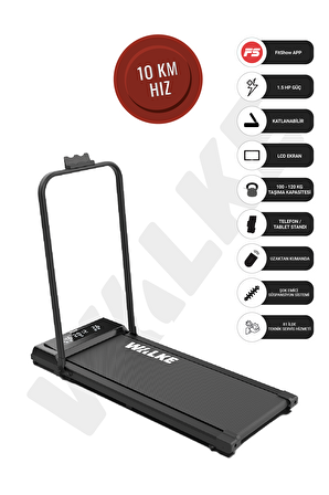 W-FIT Uzaktan Kumandalı Katlanabilir Koşu Bandı 10 Km / Hz
