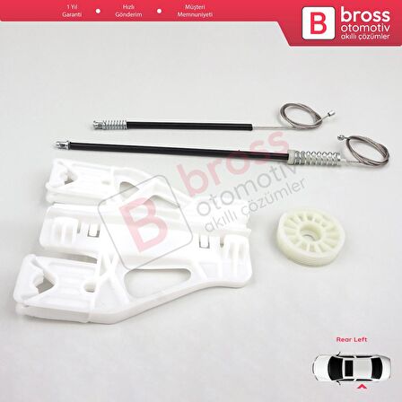 Audi A1 MK1 8X 2010-2019 5-Kapı Hatchback Sportback 8X4839461 İçin Arka Sol Cam Kriko Tamir Seti