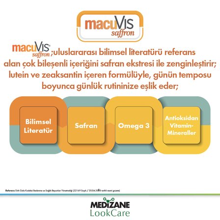 Medizane LookCare MacuVIS Saffron Gıda Takviyesi - 30 Kapsül