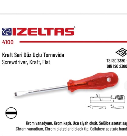 Düz Tornavida Kraft 3*40