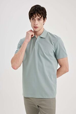 DeFacto Regular Fit Kısa Kollu Basic Düz Pike Kumaş Polo Tişört C1293AX24SPGR488