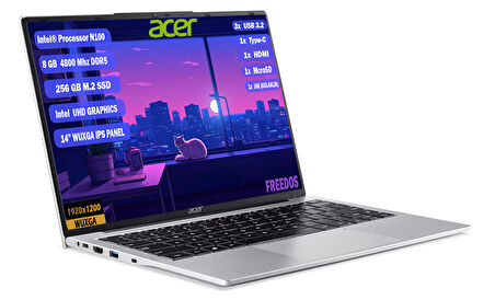 Acer Aspire Lite AL14-31P-C452 Intel N100 8 GB 256 GB SSD 14'' IPS WUXGA FreeDos Notebook NX.KS8EY.001