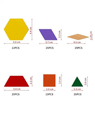 Ahşap 125 Parça Renkli Blok Tangram Puzzle Seti - Eğitici ve Eğlenceli Oyun