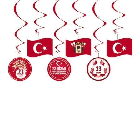 23 Nisan Süsleme Seti 120 Parça Banner Flama Balon Sarkıt Tavan Süsü Okul Sınıf Dekorasyon Paketi