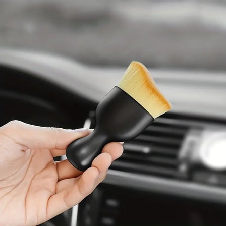 Ergonomik Saplı Yumuşak Kıllı Oto Temizlik Fırçası, Araç İçi Toz Alma ve Detay Temizlik Fırçası, Kolay Taşınabilir Rahat Temizlenebilen Araç Temizleme Aparatı