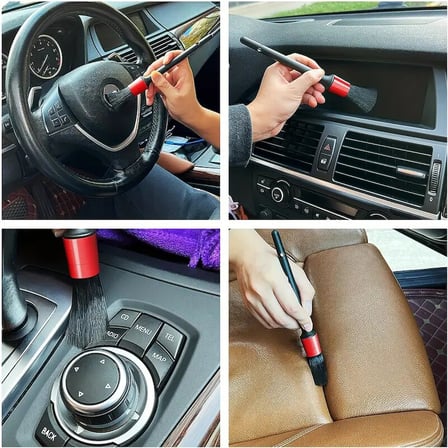 BakGelAl 6 Parça Araba Temizlik Fırçası Seti, Detay + Menfez Fırçası, Araç İçi Toz ve Kir Temizliği İçin İdeal Set, Oto Detaylı Temizlik  5+1 Fırça Seti, Menfez, Göğüs Paneli ve Zor Alanlar İçin Uygun