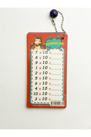 Bak Gel Al Renkli Çarpım Tablosu Eğitim Kartları, İlkokul Matematik Öğrenme Kartları, Eğlenceli Çarpma Öğrenme
