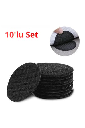 Yapışkanlı 10 lu Cırt Cırt Seti, Halı, Kilim, Nevresim, Minder ve Örtü Kaydırmaz Sabitleyici Ped
