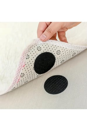 Yapışkanlı 10 lu Cırt Cırt Seti, Halı, Kilim, Nevresim, Minder ve Örtü Kaydırmaz Sabitleyici Ped