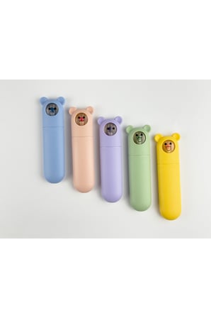 Bak Gel Al Pastel Renk Fosforlu Kalem Seti 6 Renk – Mikro Ayıcık Kapaklı Sevimli Highlighter Kalemler